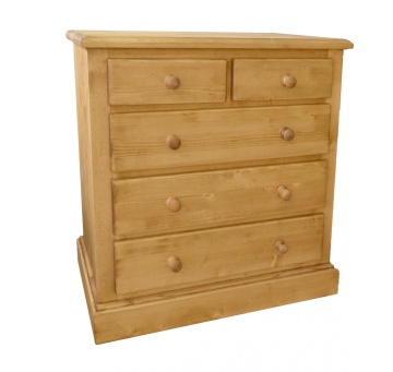 Comoda Valence cu 5 sertare Lemn Masiv, 90 x 48 x 90 cm - Img 2