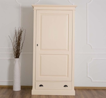 Dulap dormitor lemn masiv, 1 usa si 1 sertar, 103 x 59 x 200 cm - Img 1