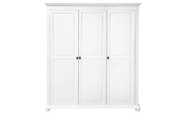Dulap dormitor Noblesse cu 3 usi, Lemn Masiv, 170 x 60 x 210 cm, Alb - Img 4