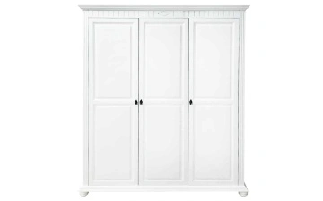 Dulap dormitor Noblesse cu 3 usi, Lemn Masiv, 170 x 60 x 210 cm, Alb - Img 4