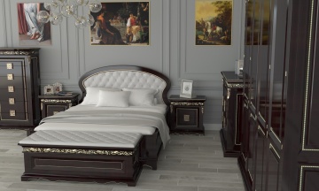 Dulap Dressing cu 4 usi dormitor Romina, lemn masiv, 295 x 67 x 240 cm - Img 3