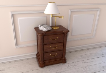 Noptiera cu 3 sertare dormitor Treviso, 58 x 38 x 67 cm - Img 2