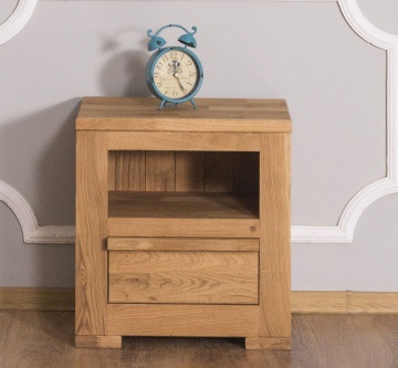 Noptiera Stejar Masiv Wild Country cu 1 sertar, 47 x 32 x 50 cm - Img 3