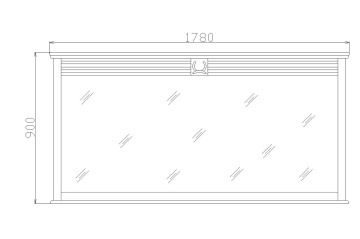 Oglinda dormitor Marsilia, lemn masiv, 178 x 6.8 x 90 cm - Img 3
