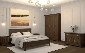 Pat cu sertar Nocce Lemn masiv, maro colonial, 140 cm, 160 cm sau 180 x 200 cm - Img 5