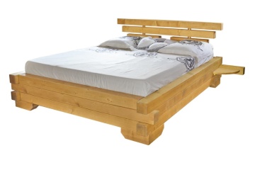Pat dormitor Lemn Masiv Rustic, Barne Masive, 140 cm, 160 cm sau 180 x 200 cm - Img 7