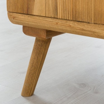 Birou cu 1 usa si 3 sertare Sahara, Lemn masiv periat, 120 x 60 x 78 cm - Img 2