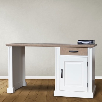 Birou Mont Blanc lemn masiv, 1 usa si 1 sertar, 140 x 60 x 78 cm - Img 3