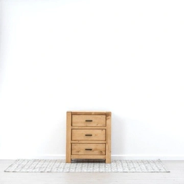 Comoda 3 sertare Lemn Masiv Dormitor Ecuador, 70 x 45 x 80 cm - Img 2