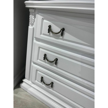 Comoda Donatello Classic Stil cu 3 sertare, finisaj vopsit alb, 118 x 55 x 78 cm - Img 2