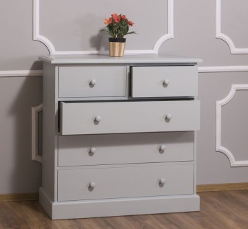 Comoda dormitor lemn masiv My Julietta, 5 sertare, 100 x 50 x 100 cm - Img 5