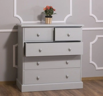 Comoda dormitor lemn masiv My Julietta, 5 sertare, 100 x 50 x 100 cm - Img 5