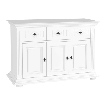 Comoda dormitor Noblesse lemn masiv alb, 115 x 41 x 74 cm - Img 3