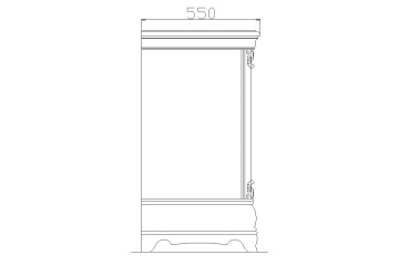 Comoda dormitor Royal cu 4 sertare, lemn masiv, 130 x 55 x 102.5 cm - Img 3
