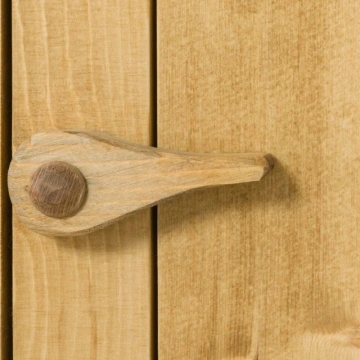 Comoda dormitor Rustic Ana cu 2 usi si 2 sertare, Lemn masiv 80 x 42 x 89 cm - Img 5