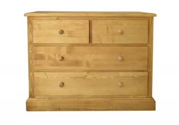 Comoda dormitor Valence cu 4 sertare, Lemn masiv, 120 x 48 x 90 cm - Img 2