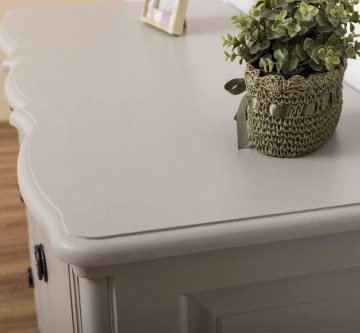 Comoda Galbee lemn masiv, 3 sertare soft-close, 130 x 57 x 90 cm - Img 4