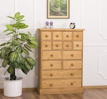 Comoda lemn masiv My Julietta cu 14 sertare, 87 x 36 x 122 cm - Img 3