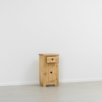 Comoda Lemn Masiv Rustic Ana cu 1 usa si 1 sertar, 48 x 42 x 89 cm - Img 2