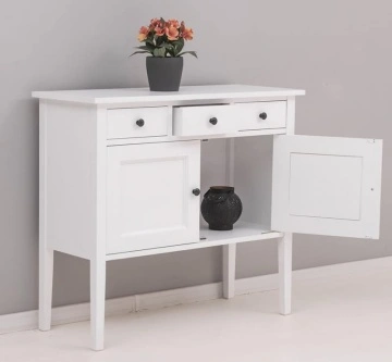Comoda Lola lemn masiv, cu 2 usi si 3 sertare, 100 x 41 x 90 cm - Img 3