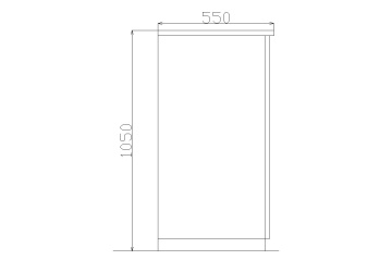 Comoda Milano cu 2 usi si 2 sertare, lemn furniruit, 128 x 55 x 105 cm - Img 4