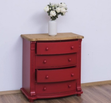 Comoda Narcis lemn masiv, 4 sertare curbate, 80 x 48 x 84 cm - Img 4