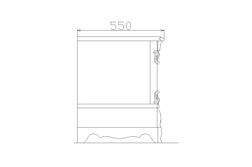 Comoda TV cu 2 usi, lemn masiv dormitor Royal, 160 x 55 x 67.5 cm - Img 4