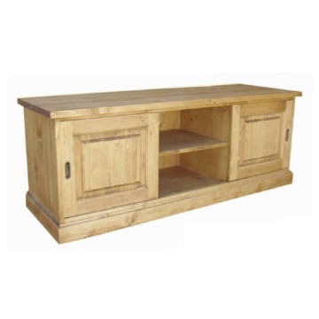 Comoda tv lemn masiv cu 2 usi culisante, Casa Maria, 161 x 54 x 61 cm - Img 2