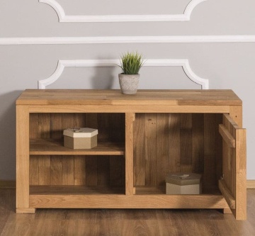 Comoda TV Stejar Wild Country, 1 usa si 1 polita, 120 x 46 x 60 cm - Img 2