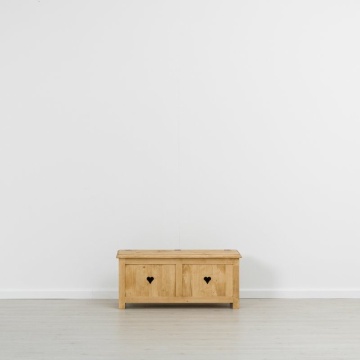 Cufar / Lada zestre Lemn Masiv Rustic Ana cu 1 sertar, 100 x 42 x 44 cm - Img 3