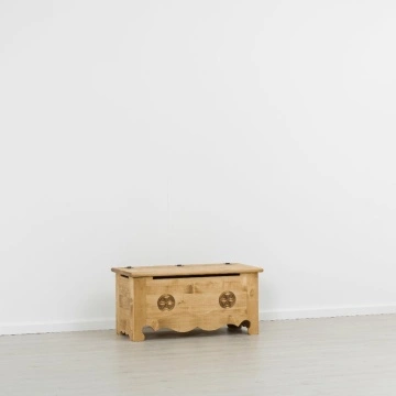 Cufar Rustika lemn masiv sculptat, 100 x 49 x 48 cm - Img 3