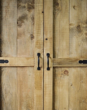 Dulap de haine Equator, 2 usi, lemn masiv pin, 100 x 56 x 200 cm - Img 6