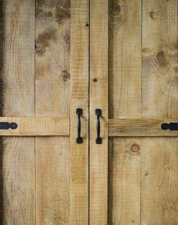 Dulap de haine Equator, 2 usi, lemn masiv pin, 100 x 56 x 200 cm - Img 6
