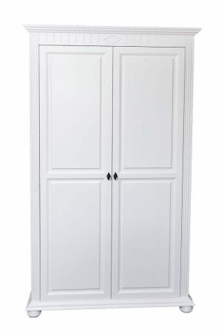 Dulap dormitor Noblesse cu 2 usi, Lemn Masiv, 120 x 60 x 210 cm, Alb - Img 5