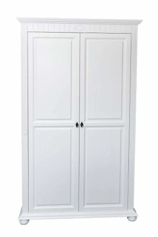 Dulap dormitor Noblesse cu 2 usi, Lemn Masiv, 120 x 60 x 210 cm, Alb - Img 5