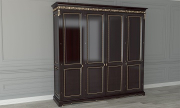 Dulap Dressing cu 4 usi dormitor Romina, lemn masiv, 295 x 67 x 240 cm - Img 5