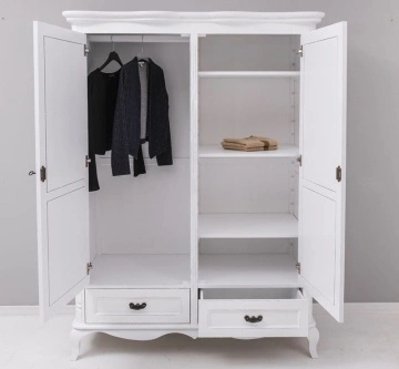 Dulap Julietta Classy lemn masiv, 2 usi si 2 sertare, 140 x 70 x 190 cm - Img 2