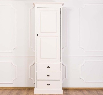 Dulap lemn masiv cu 1 usa si 3 sertare, 75 x 40 x 220 cm - Img 1