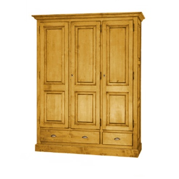 Dulap Maria cu 3 usi si 2 sertare Lemn Masiv, 161 x 60 x 202 cm - Img 2