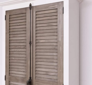 Dulap Mediterana lemn masiv, 2 usi cu tija metalica, 109 x 40 x 210 cm - Img 3
