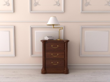 Noptiera cu 3 sertare dormitor Treviso, 58 x 38 x 67 cm - Img 1
