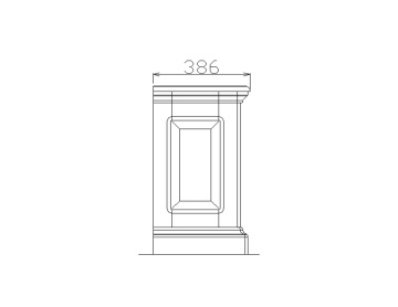 Noptiera cu 3 sertare dormitor Treviso, 58 x 38 x 67 cm - Img 3