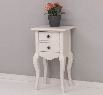 Noptiera Julietta cu 2 sertare lemn masiv, 40 x 34 x 70 cm - Img 2