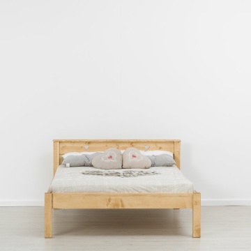 Pat dublu Lemn Masiv Rustic Love, 140 cm, 160 cm sau 180 x 200 cm - Img 2