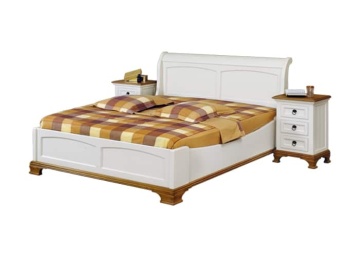 Set mobila dormitor Montreal, 3 piese lemn masiv, pat 160 x 200 cm - Img 2