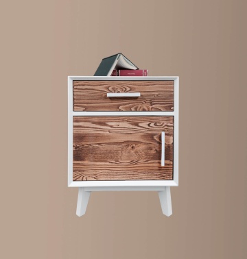 Set mobila dormitor Terra Home, 5 piese, lemn masiv si mdf alb, configurabil - Img 5