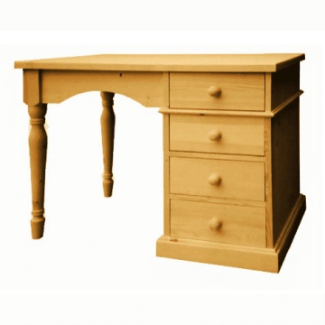 Birou Oxford cu 4 sertare lemn masiv, 100 x 60 x 77 cm - Img 2