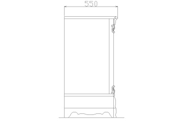 Bufet lemn masiv Royal cu 3 usi si 2 sertare, lemn masiv, 180 x 55 x 105 cm - Img 2