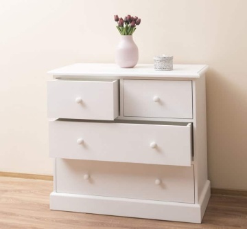 Comoda dormitor lemn masiv My Julietta, 4 sertare, 100 x 50 x 90 cm - Img 4