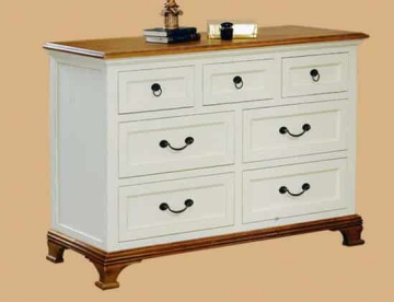 Comoda dormitor Montreal cu 4+3 sertare lemn masiv, 135 x 50 x 92 cm - Img 2